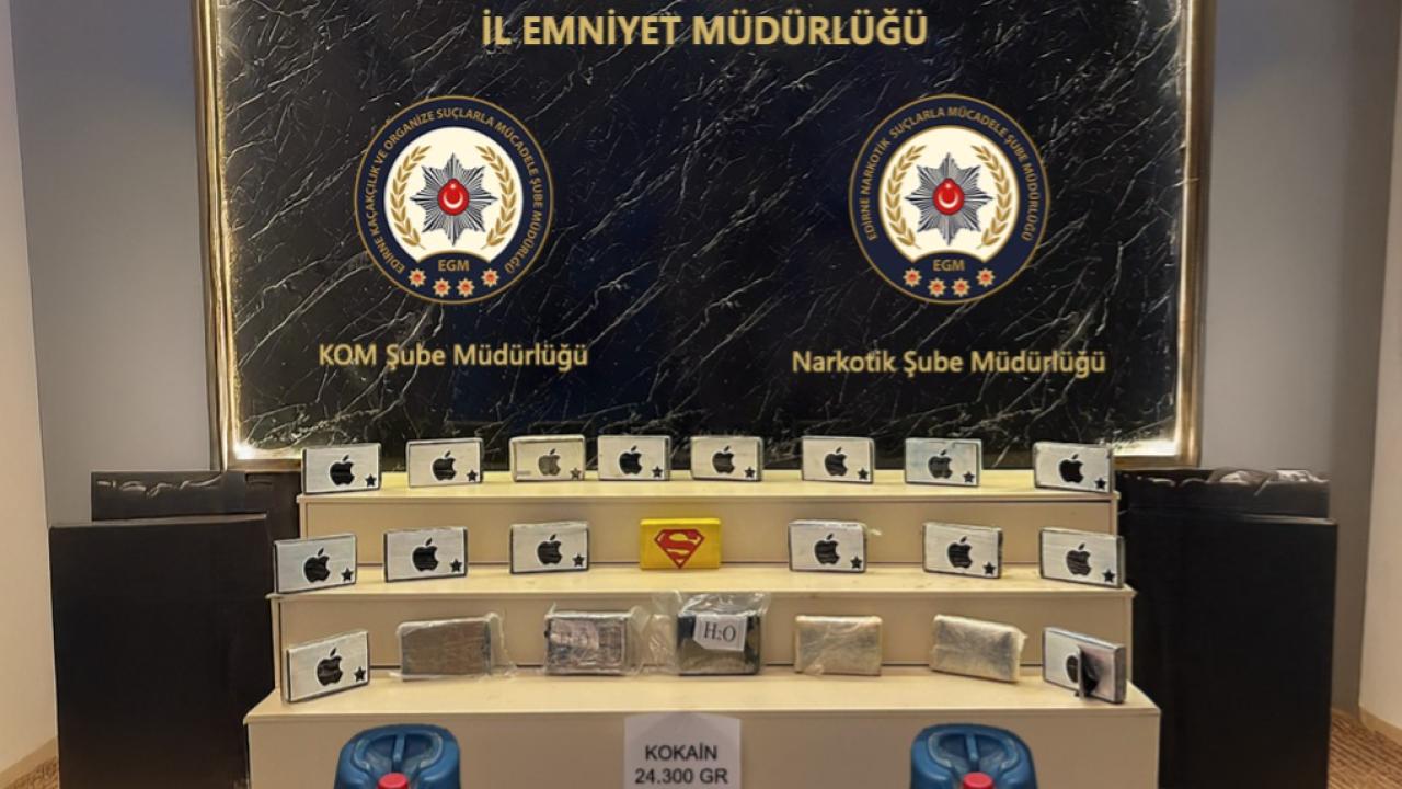 Edirne'de bir tırda 24 kilo uyuşturucu ele geçirildi, şoför tutuklandı