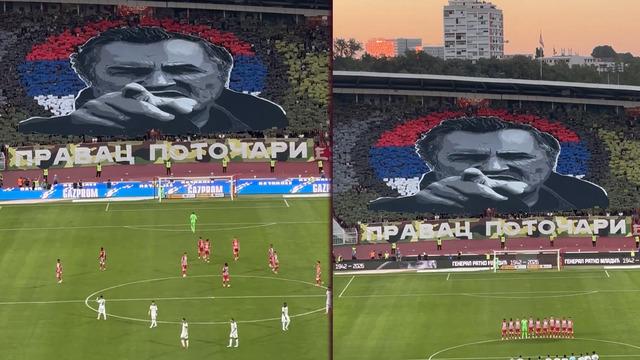 Dev derbide 'Bosna Kasabı' skandalı! Kızılyıldız cephesinden Ratko Mladiç için saygı duruşu